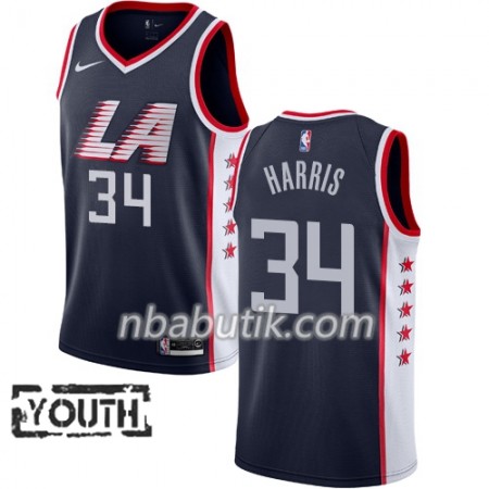 NBA Børn Trøje Los Angeles Clippers Tobias Harris 34 2018-19 Nike City Edition Navy Swingman NBA Børn Trøje Los Angeles Clippers Tobias Harris 34 2018-19 Nike City Edition Navy Swingman